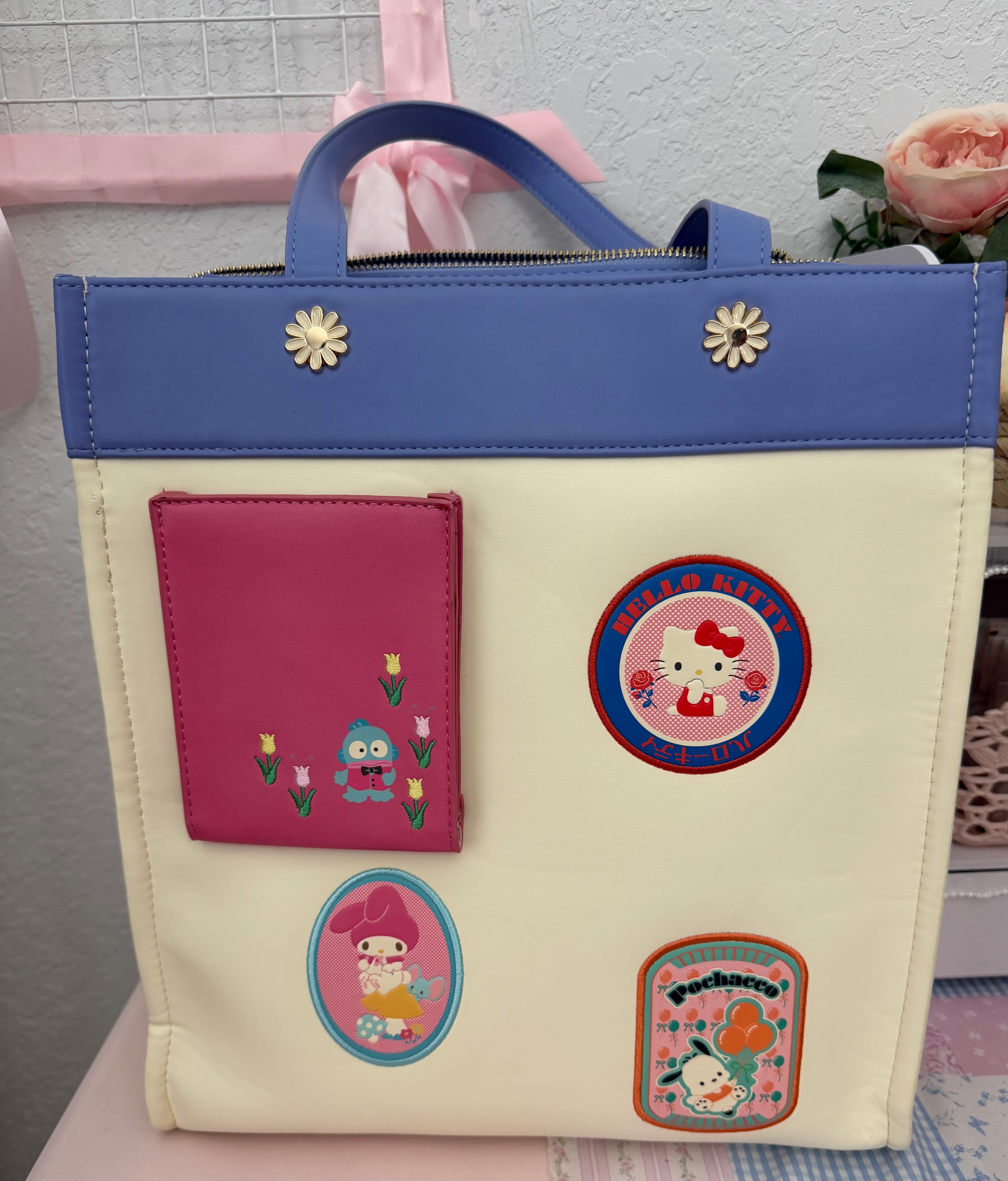Sanrio big Tote  bag ( includes  packed video)